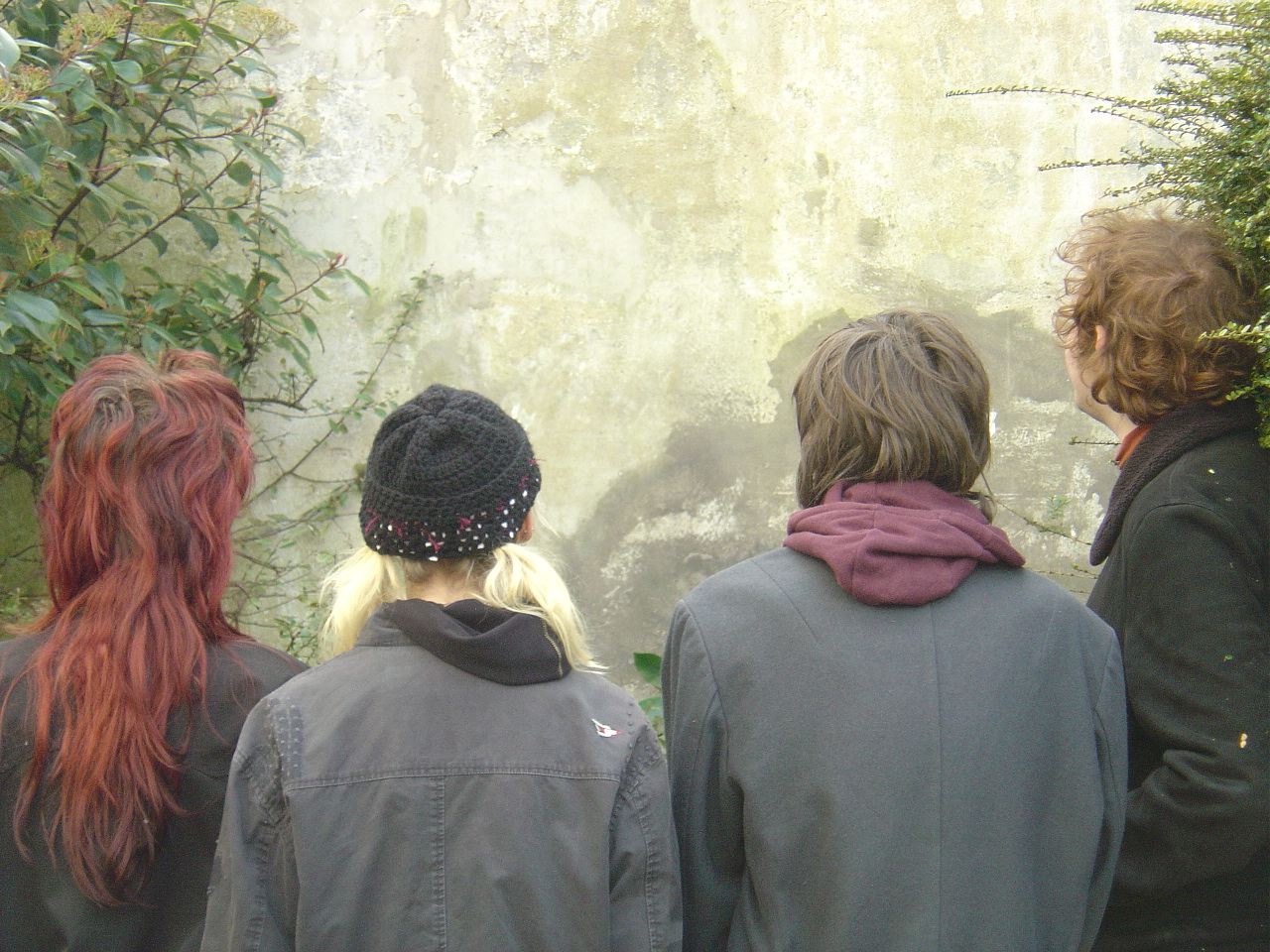 All members of Brabble with their backs to you.